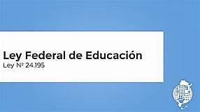 Ley Federal de Educación