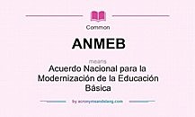 Acuerdo Nacional Para La Modernización De La Educación Básica