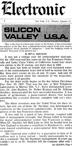 Silicon Valley y el valle de Santa Clara