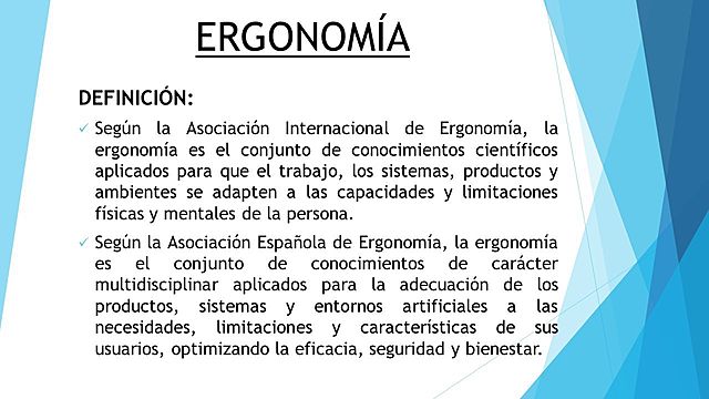 AIE - DEFINE ERGONOMÍA