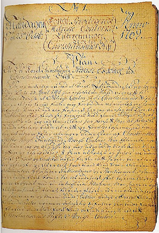 Первый новостной листок в Норвегии.