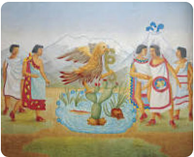 The creation of the Tenochtitlan