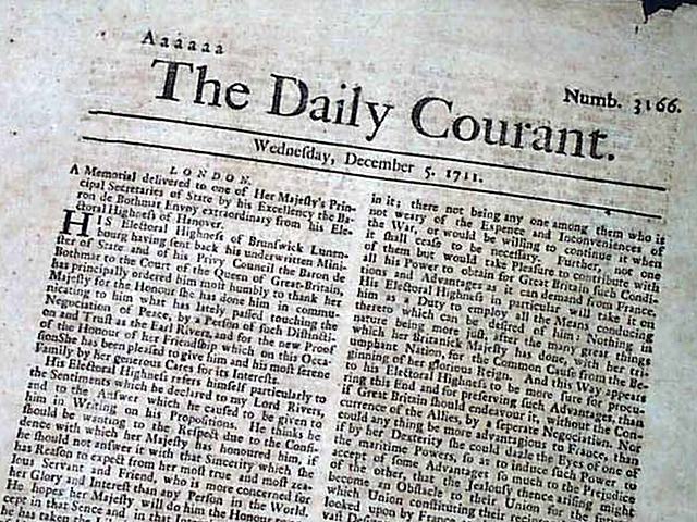 Газета "Daily courant"