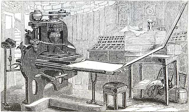 Печатный станок в США.