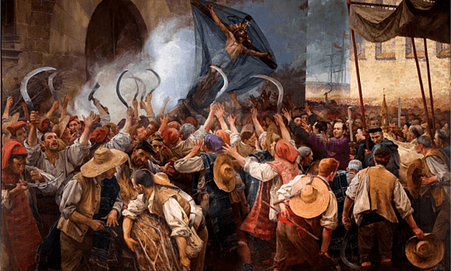 Levantamientos en Cataluña, (Corpus Sangre), comienza la guerra de Cataluña. Rebelión de Portugal