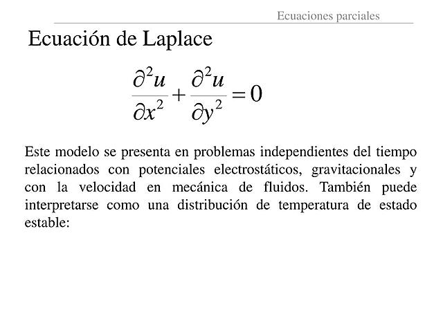 LA ECUACION DE LAPLACE