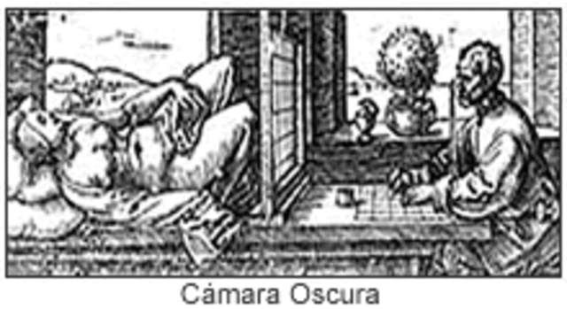 La primera publicación sobre la cámara oscura es de Cesare Cesariano,