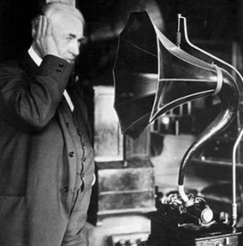 Invención del fonógrafo por Thomas Alva Edison