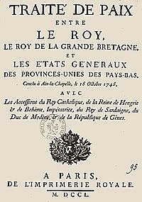 1a Guerra contra Francia. Paz de Aquisgrán. Se reconoce la independencia de Portugal.