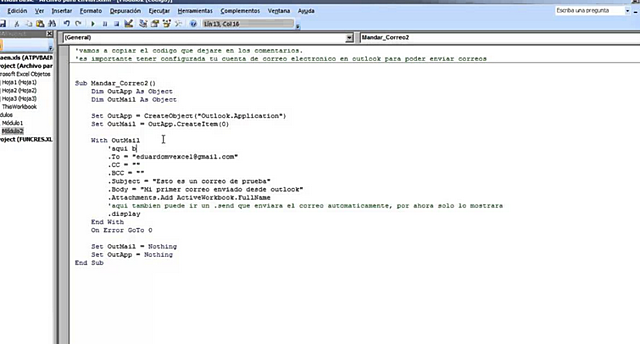 Primer programa para correo electrónico
