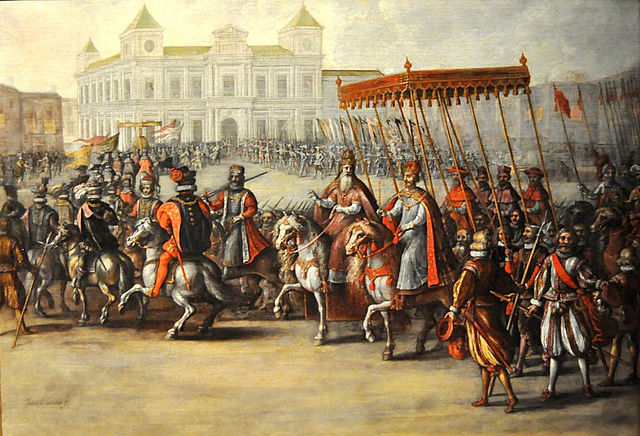 Carlos I es coronado emperador y rey de Italia en Bolonia por el Papa Clemente VII