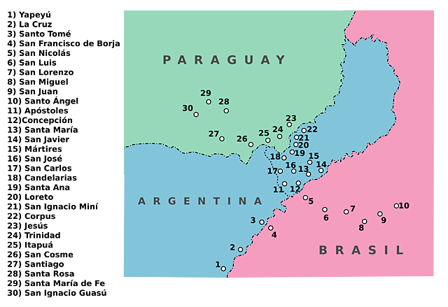 Cesión de las reducciones jesuíticas a Portugal a cambio de la entrega de la colonia de Sacramento.