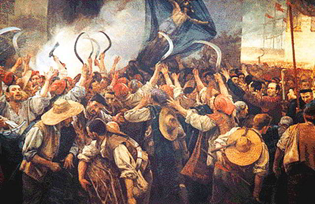 Levantamientos en Cataluña, (Corpus de Sangre), comienza la guerra de Cataluña Rebelión en Portugal