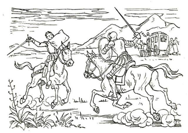 Don quijote y el vizcaino