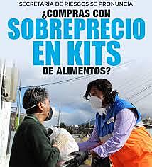 Sobreprecio en los kits de alimentos.