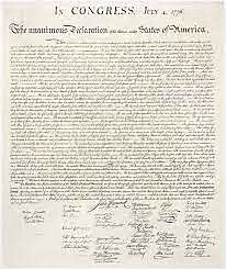 Declaration of Independence Written/Signed