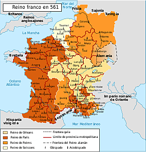 Francos se instalan en el norte de Francia y Alemania.