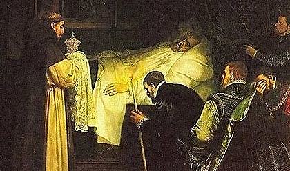 Carlos I abdica en su hijo Felipe y en su hermano Fernando.