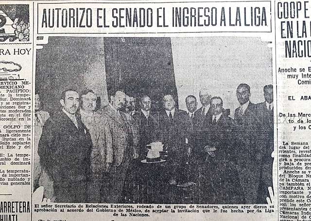 Entrada a la Sociedad de Naciones