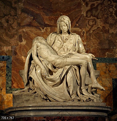 Michelangelo sculpted the Pieta.