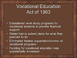 Vocational Acts of 1963 & 1968