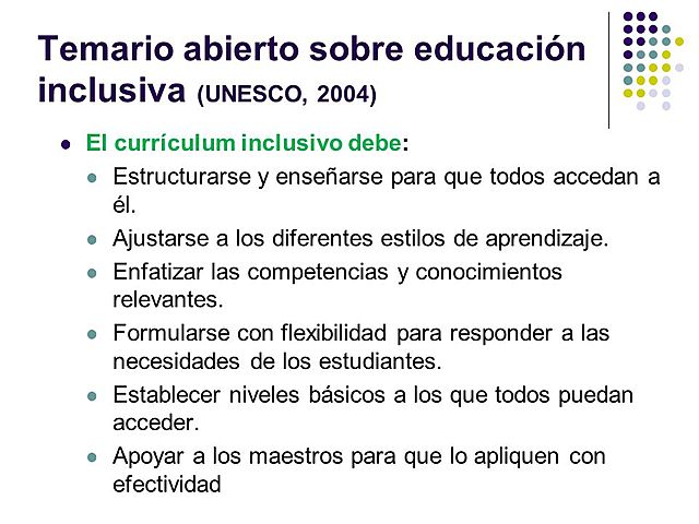 La UNESCO publica su Temario Abierto sobre Educación Inclusiva.