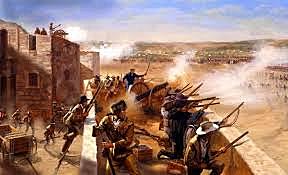 Mexican army took over the Alamo