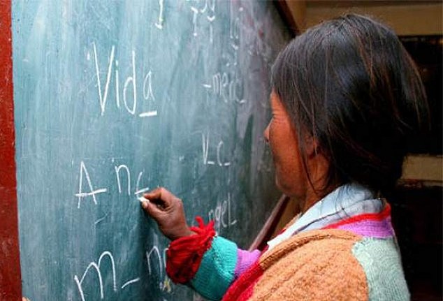 Población analfabeta.