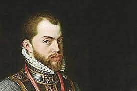 Felipe II coronado rey de España y sus posesiones Europeas y de Ultramar,