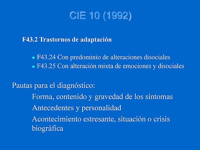 La CIE-10 se desarrolló en 1992