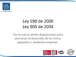 Ley 905 de 2004