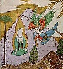 The angel Gabriel appeared to Muhammad