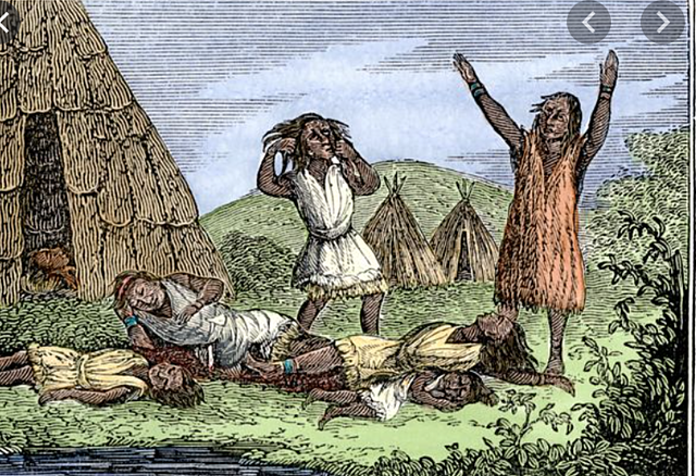 Plague brought by Spanish kills the emperor