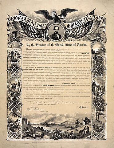 Emancipation Proclamation signed