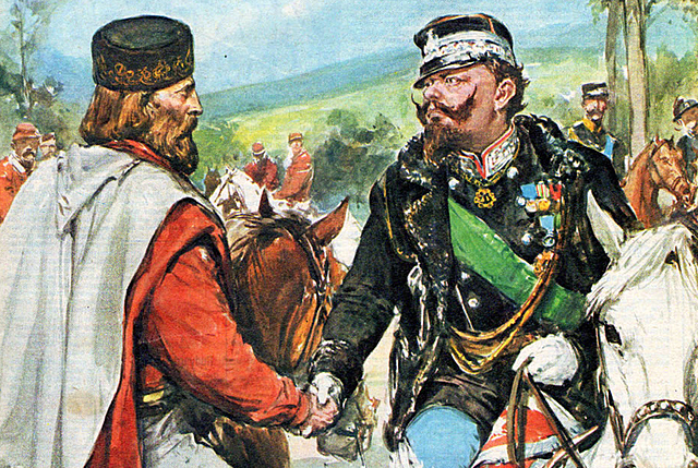 Reconocimiento de Víctor Manuel II como rey por Garibaldi (Unif.Italiana)