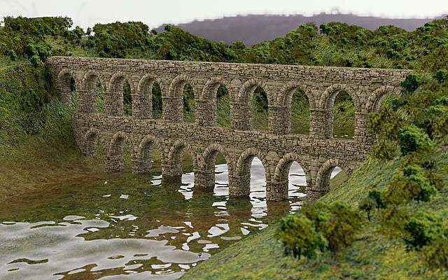 Romans invented the aqueduct, which they later used to help them mine by washing way dirt to find minerals.