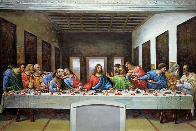 Leonardo Da Vinci paints The Last Supper