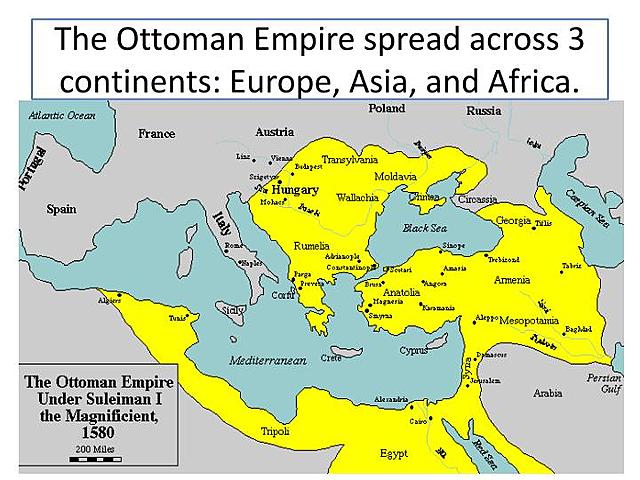 The Ottoman Empire spread