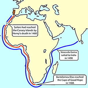 Vaso da Gama Sailed the Southern Tip of Africa en Route to India