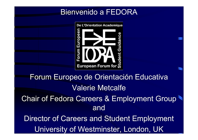 Creación del Forum Europeo de Orientación Académica (FEDORA)