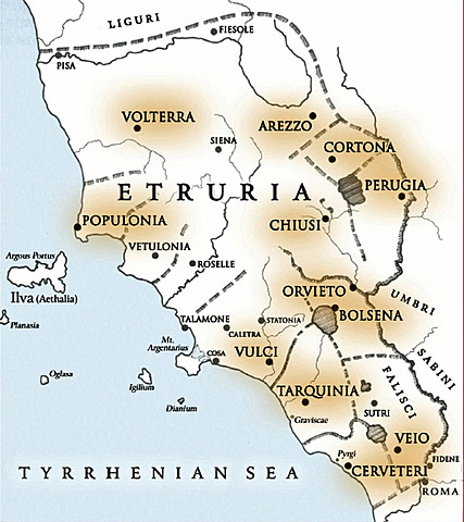 Etruria cade sotto il controllo romano.