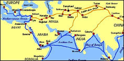 Silk routes emerged