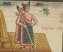 Second king of Tenochtitlán, Huitzilihuitzli rules.