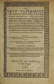 The Douay Old Testament is added to the Rheims New Testament (of 1582) Making the First Complete English Catholic Bible; Translated from the Latin Vulgate (80 Books).