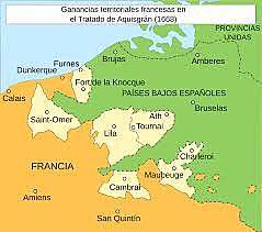 1º Guerra contra Francia. Paz de Aquisgrán. Se reconoce la independencia de Portugal