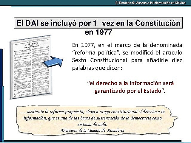 Reformas del artículo 6 constitucional