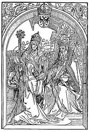 Die Äbtissin Hrotsvitha verfaßt sechs Komödien als Gegenstücke zu den als unmoralisch verworfen Lustspielen des Terenz