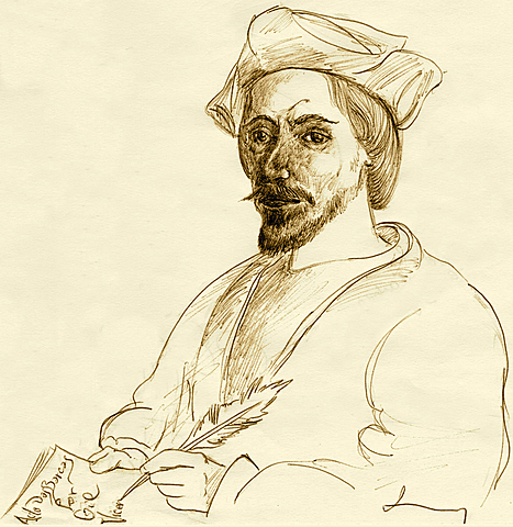 Gil Vicente, Begründer des portugiesischen Theaters, verfaßt die 3 Autors das Barcas do Inferno, do Purgatorio, da Gloria