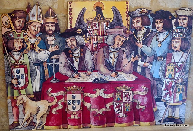 Firma del tratado de Tordesillas