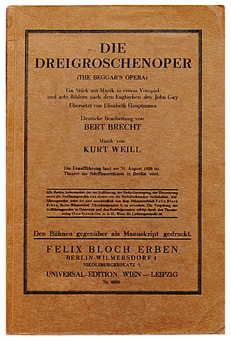 der Dreigroschenoper von Brecht und Weill in Berlin